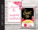 Printable Sweet 16 Birthday Gift Card Holder - Kaci Bella Designs
