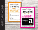 Printable Assistant Appreciation Amazon Gift Card Holder - Kaci Bella Designs