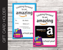 Printable Back To School Amazon Gift Card Holder - Kaci Bella Designs