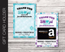 Printable Christmas Appreciation Gift Card Holder - Kaci Bella Designs