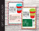 Printable Christmas Coffee Gift Card Holder - Kaci Bella Designs