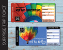 Printable Hot Air Balloon Surprise Trip Gift Boarding Pass - Kaci Bella Designs