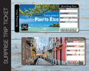 Printable Puerto Rico Surprise Trip Gift Ticket - Kaci Bella Designs