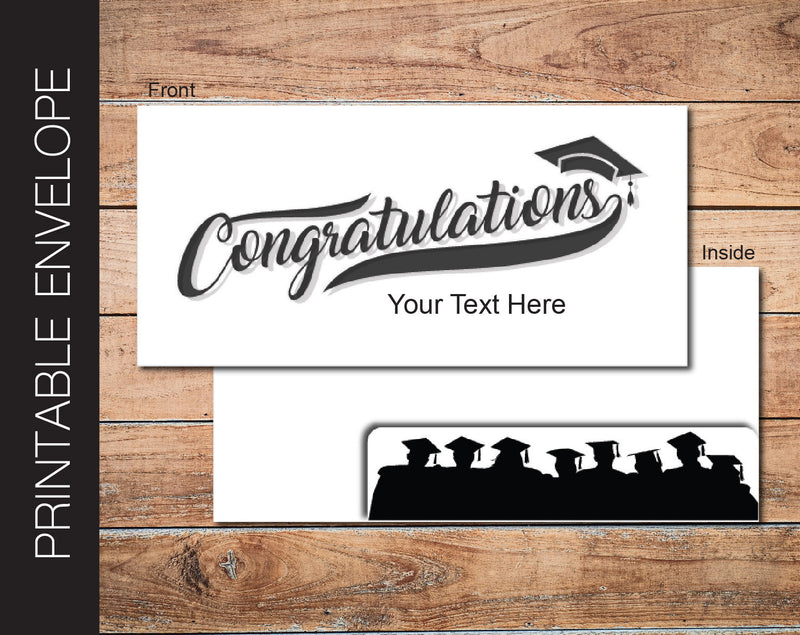 Printable Graduation Gift Envelope - Kaci Bella Designs