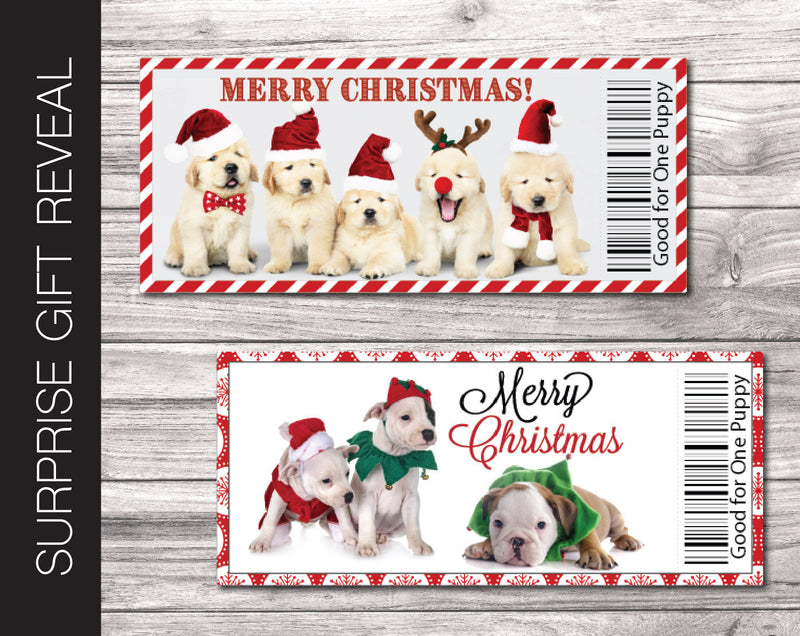 Printable Christmas Puppy/Dog Gift Reveal - Kaci Bella Designs