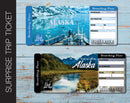 Printable Alaska Surprise Trip Gift Ticket - Kaci Bella Designs