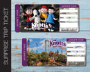 Printable Knotts Berry Farm Surprise Trip Gift Ticket - Kaci Bella Designs
