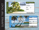 Printable Grenada Surprise Trip Gift Boarding Pass - Kaci Bella Designs