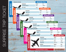 Printable Airline Surprise Trip Gift Ticket - Kaci Bella Designs