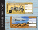 Printable Africa Safari Surprise Trip Gift Ticket - Kaci Bella Designs