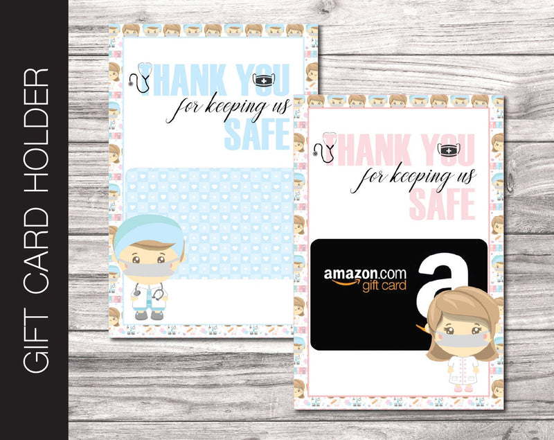 Printable First Responder Gift Card Holder - Kaci Bella Designs